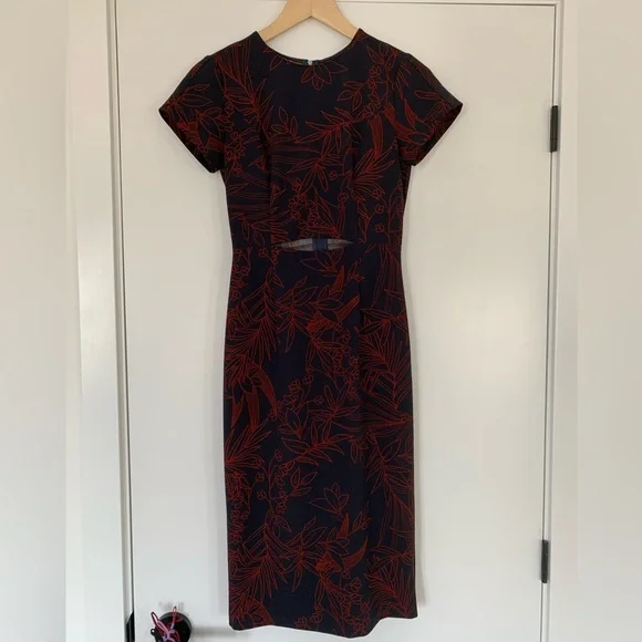 Aritzia Babaton Prosper Dress in navy & red - Picture 8 of 10